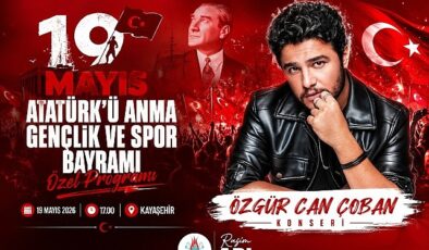 Gençlik ve Spor Bayramı’nda Özgür Can Çoban Sahne Alacak